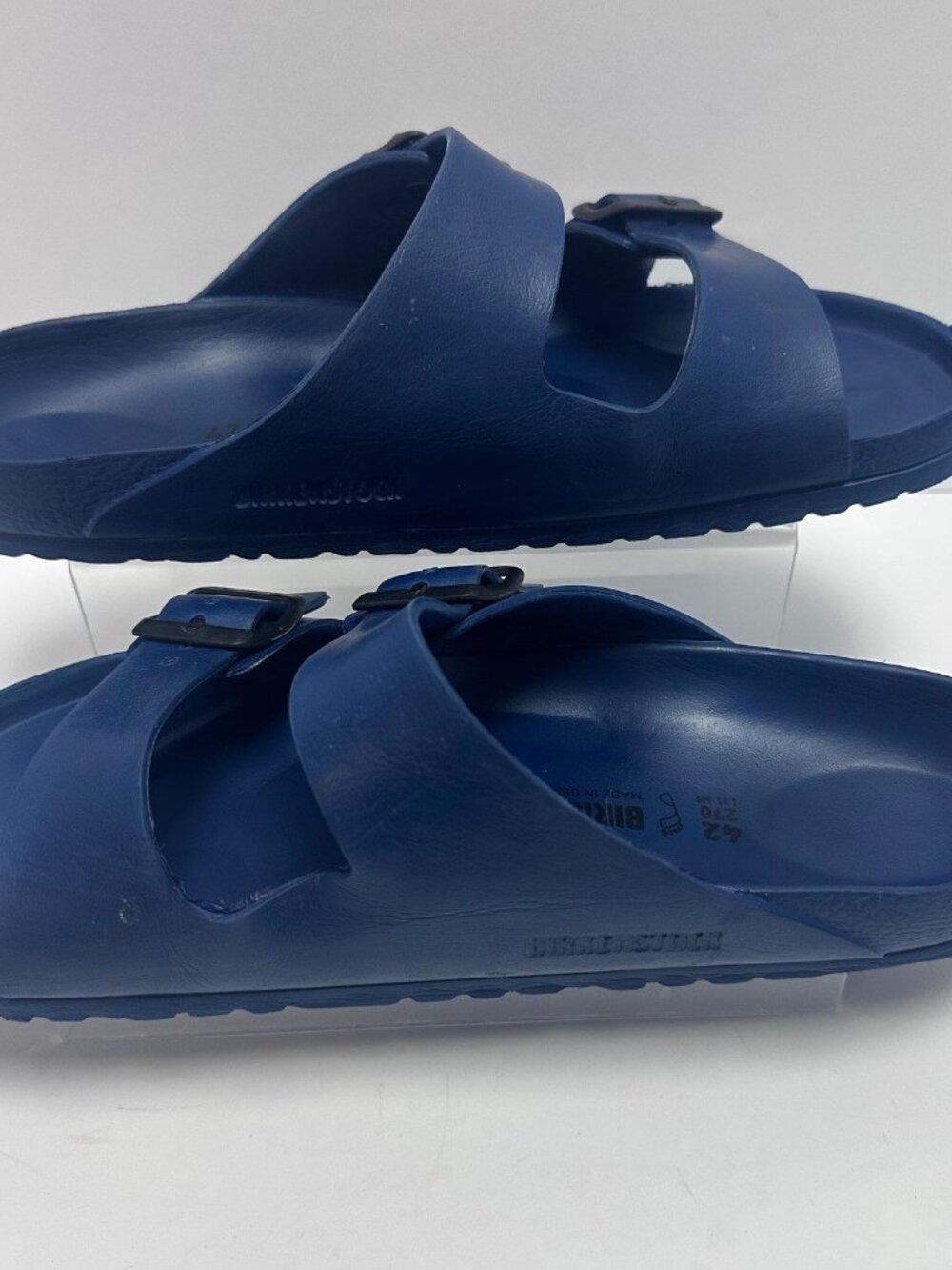 Birkenstock Arizona Eva Sandals S 42 Navy Blue Slides Buckle Straps Casual